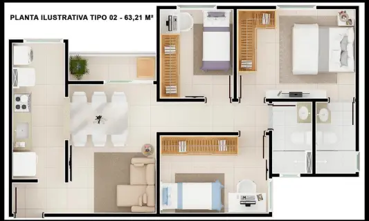 Apartamento reserva vista verde - jardim santiago 